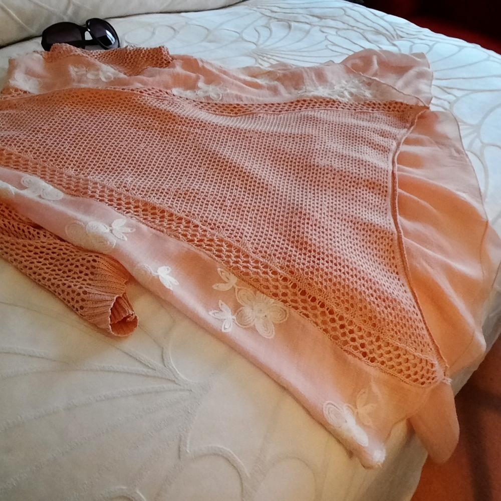 pink layered womens top